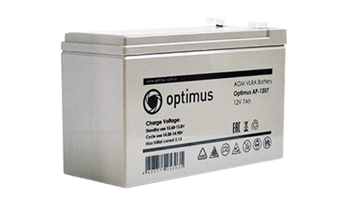 Аккумулятор Optimus АP1207, 7A/h